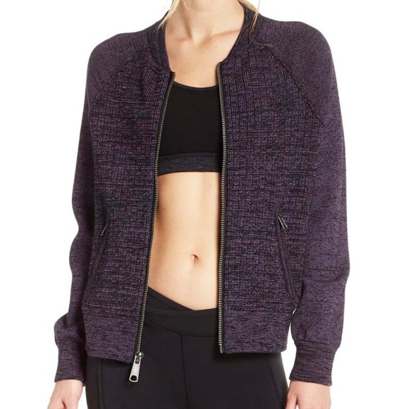 Free People Sweaters - Free People purple knit zip up cardigan sweater, M